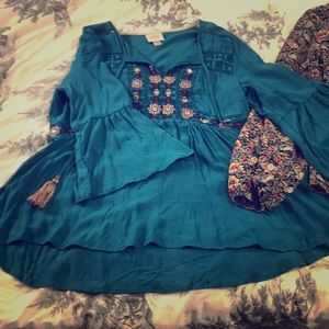 Two target Knox rose tunic tops